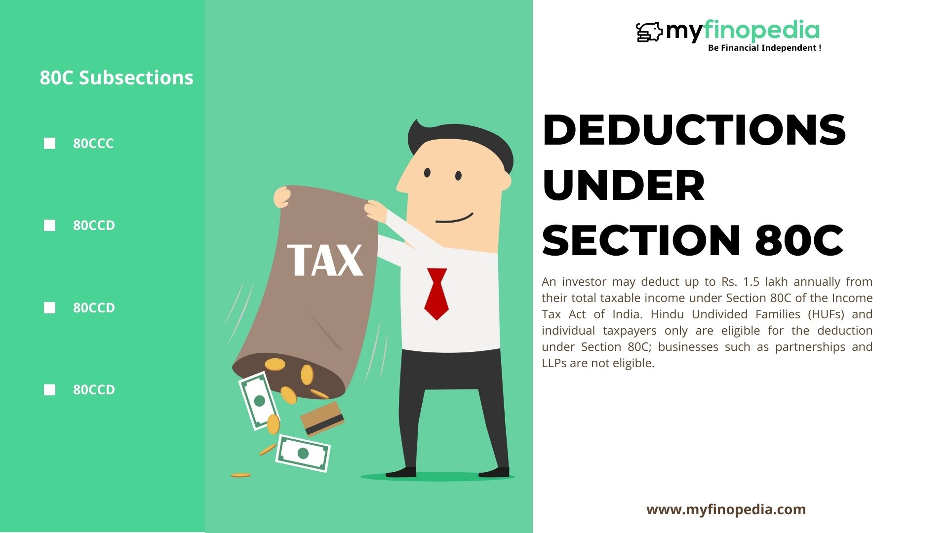 Deductions Under Section 80C Benefits Works Myfinopedia