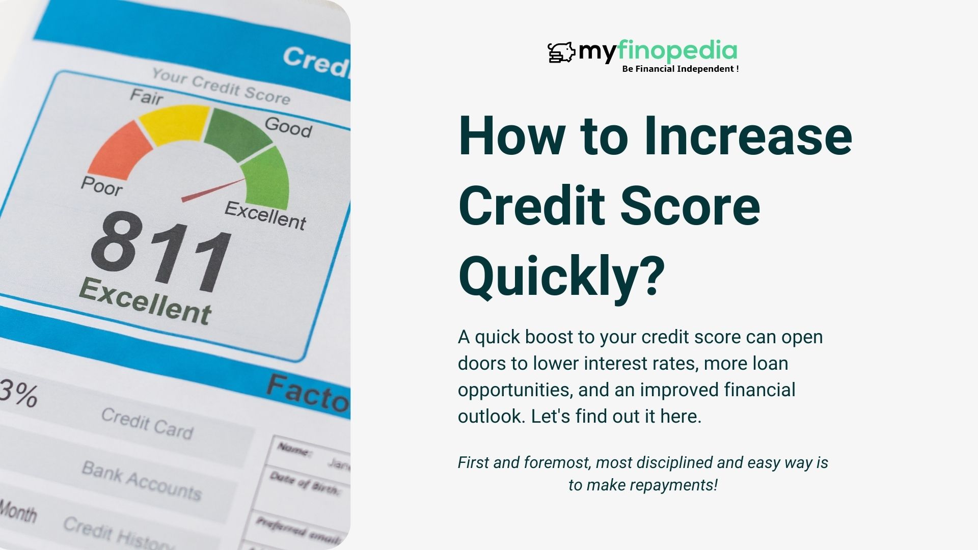 How to Increase Credit Score Quickly